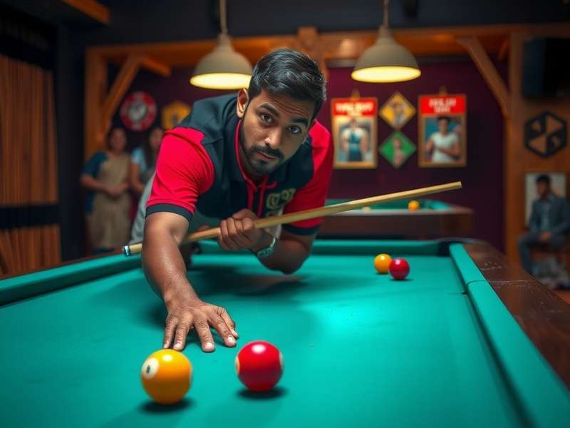 Kolkata Pool Conqueror tournament interface showing Indian player rankings